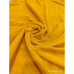 1 Meter Blouse Piece Material, Micro velevt Unstitched Fabric Blouse Piece for Women. (Yellow)-picture-28