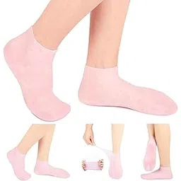 1 Pairs Silicone Socks for Women, Moisturizing Spa Socks, Heel Socks for Dry Cracked Feet, Women Foot Moisturizer Socks for Softening Calluses Skin Malti Colour.-picture-44