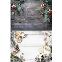 1 Sheet 2 in 1 Photography Backdrop 3D Flat Lay Tabletop Double-Sided 22x16 Photo Background PVC Wrinkle-Free for Small Products Food, Cosmetics Shoot (#13-Grey & White Wood Planks Pattern)-picture-16
