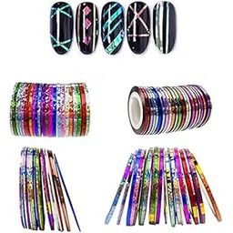 10 Colors Multicolor Mixed Colors Rolls Striping Tape, Multicolor Rolls Striping Tape Line Nail Art Decoration Sticker DIY Nail Tip.-picture-42