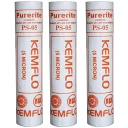 10-Inch PP Spun Filter Candles - Pack of 3: Enhanced Filtration for RO Water Purifiers - 5 Micron Rating, Universal Compatibility, White (85 Grams, KEMFLOW)-image-43