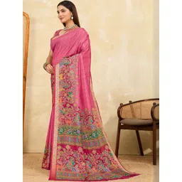100 Dreams Ethnic Motifs Printed Woven Design Zari Saree-picture-15