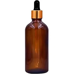 100 ml Amber Round Empty Glass Bottle/Glass Dropper/Golden Ring/Black Silicone Teat, Refillable, For Essential Oils, Diy Perfumes (Pack Of 1)-picture-28