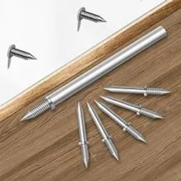 100 Pcs Double Head Skirting Thread Seamless Nail - Double Headed Nails - Rust Proof No Trace Invisible Security Skirting Thread Screws Set (100 Pcs + Extender)-picture-35