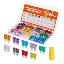 100 Pcs Standard Fuses Kit, Car Fuses Assortment Kit - Standard Size (3A 5A 7.5A 10A 15A 20A 25A 30A 35A) Automotive Blade Fuse for RV, Car, Truck, Marine, Boat, Motorcycle-picture-17