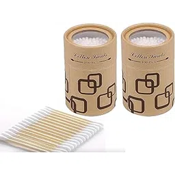 100 Sticks/Box Bamboo Cotton Swabs/Eco Friendly Ear Swabs for Removing Ear Wax, Baby Care, Art & Craft etc. / Recyclable & Biodegradable Cotton Buds for Ear Cleaning, Makeup (Pack of 2)-picture-16