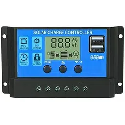100A Solar Charge Controller with Dual USB Port 12V/24V, Multi-Function LCD Display Street Light Controller (Blue)-picture-16