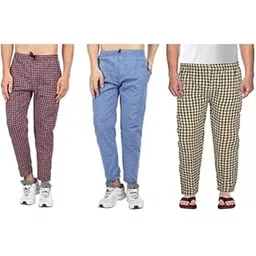 100% Cotton Nightwear Sleepwear Casualwear Men's Pyjamas Pack of 3 (Large)-picture-20