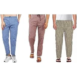 100% Cotton Nightwear Sleepwear Casualwear Men's Pyjamas Pack of 3 (X- Large)-picture-33