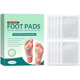 100% Herbal And Gentle Ingredient Detox Foot Pads, 10 Pieces, Natural Ingredients for Sleep Aid, Pain Relief, Toxin Removal with Bamboo Vinegar and Acupoint Micro-Massage Technology-image-14