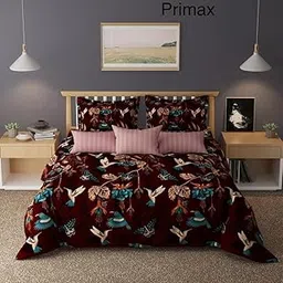 100% Soft Glace Cotton King Size AC Comforter/Blanket/Duvet for Double Bed (Only Comforter 90x100 inch, Multicolor)-image-43