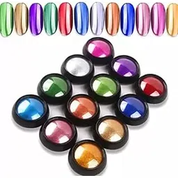12 Colors Super Thin Mirror Effect Nail Art Chrome Powder Metallic Holographic Glitter Pigment Dust Powder Fine Flash Dip Powder for Manicure Decorations-picture-25