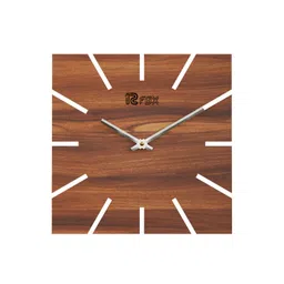 12 fox Brown & White Wooden Analogue Wall Clock-picture-43