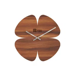 12 fox Brown Floral Wooden Analogue Wall Clock-picture-48