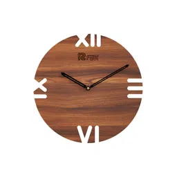 12 fox Brown Wooden Analogue Wall Clock-picture-35