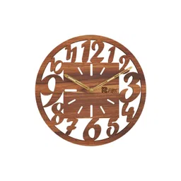 12 fox Brown Wooden Analogue Wall Clock-picture-10