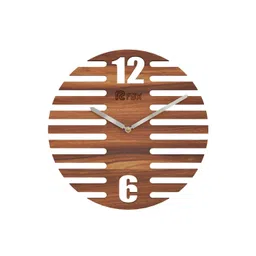 12 fox Brown Wooden Analogue Wall Clock-picture-33