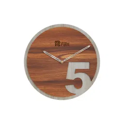 12 fox Brown Wooden Analogue Wall Clock-picture-24