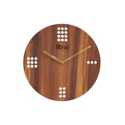 12 fox Brown Wooden Analogue Wall Clock-picture-29