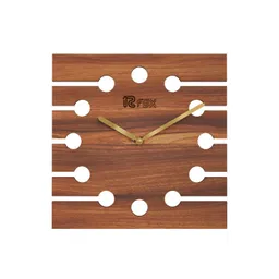 12 fox Brown Wooden Analogue Wall Clock-picture-30