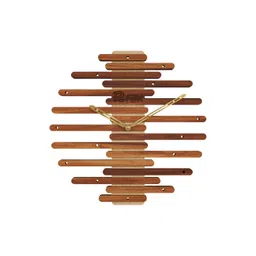 12 fox Brown Wooden Analogue Wall Clock-picture-27