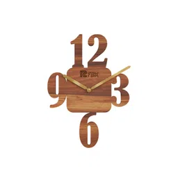 12 fox Brown Wooden Analogue Wall Clock-picture-28