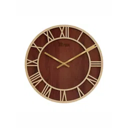 12 fox Coffee Brown Wooden Analogue Wall Clock-picture-20