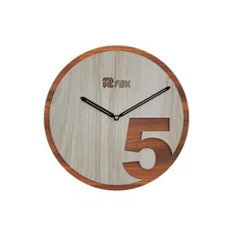 12 fox Off White & Brown Wooden Analogue Wall Clock-picture-19