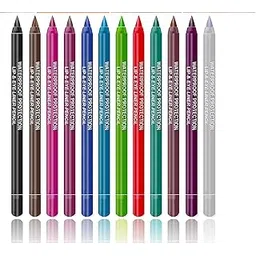 12 Multicolor Bold Matte Waterproof Pencil Kajal-picture-38