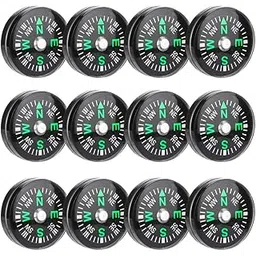 12 Pcs Button Compass, 20mm Mini Pocket Oil Filled Compass for Hiking Camping Outdoor Activities Accessory-picture-10