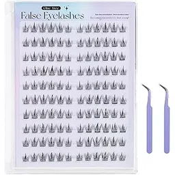 120 Pcs Natural Look Eye Lashes for Women | Soft Lightweight False Eyelashes | Reusable Fake Lashes | Cluster Lash Extension Kit with Tweezer-picture-17