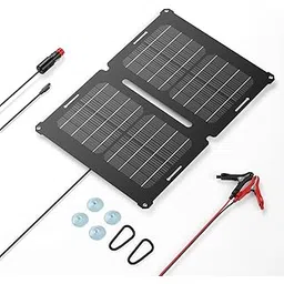 12V 25W Solar Battery Charger Maintainer, Portable Solar Panel Car Trickle Charger Waterproof 25 Watt Mono+ SAE Cables Kit for Truck Boat RV Motorcycle Truck Marine Vehicle Battery-picture-17