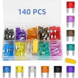 140pcs Car Fuses Assortment kit, Automotive Blade Fuses Kit with Puller, Low Profile Mini Fuses Replacement for Truck/Camper/Boat/RV Essentials (2A 3A 5A 7.5A 10A 15A 20A 25A 30A 35A)-picture-14