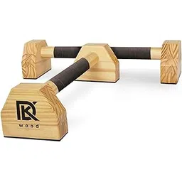 15 inch Wooden Parallettes Bars/Push Up Bars for Parallettes Calisthenics Exercises and Upper Body Strength Workout ECO FRENDLY WOOD-picture-36