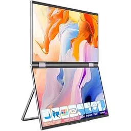 15.6" Tri-Screen Portable Foldable Dual Monitor with Single Wire | 15.6 Inch Triple Monitor Compatible with Windows & MAC OS (M1,M2,M3 & M4) | Laptop Screen Extender-image-33