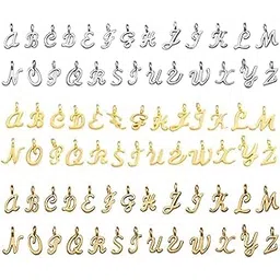 156PCS Alphabet Charms, Charms for Jewelry Making, Alphabet for Bracelets Cute Set Suitable as Gifts for Friends or Family Style for Jewelry Craft DIY-picture-29