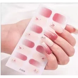 16tips/Sheet Full Cover Summergel Nail Wraps Sticker Stickers 3D Self-Adhesive Bronzing Gold Line French Nail Strips Baking Free - NL-Z-0238-picture-19