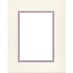 16x20 Double Double Acid Free White Core Picture Mats Cut for 12x16 Pictures in Cream and Lavender-picture-30