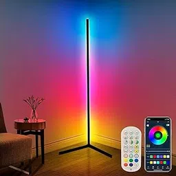 1927 Modern Art Zenith LED Corner Floor Lamp with Inbuilt Mic, Remote and Mobile App for Living Room, Bedroom, Dining Room, Kitchen, Entryway, Bathroom-picture-18