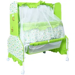 1st step Baby Swing Cradle Jhula with Mosquito Net and Storage Basket for New Born Baby-picture-11