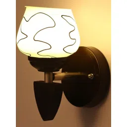 1ST TIME Black & White 2 Pcs Printed Glass Cylinder Shaped Wall Lamps-picture-10