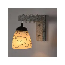 1ST TIME Black & White Printed Wood Contemporary Wall Lamp-image-12