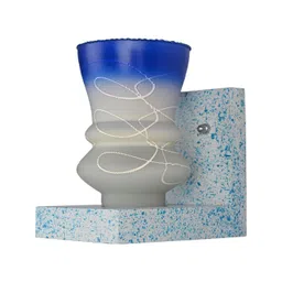 1ST TIME Blue & Blue Textured Wood Contemporary Abstract Shaped Shaped Wall Lamp-picture-15