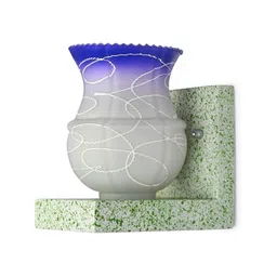 1ST TIME Blue & Purple Textured Wood Contemporary Abstract Shaped Shaped Wall Lamp-picture-39