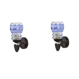 1ST TIME Blue & White Solid Glass Traditional Cylinder Wall Lamps Wall Lamps-picture-45