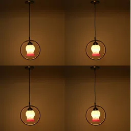 1st time Ceiling Light Hand Decorated Glass Shade, With All Fitting & Fixture Set of 4 Pendant Lamp Ceiling Lamp-picture-11