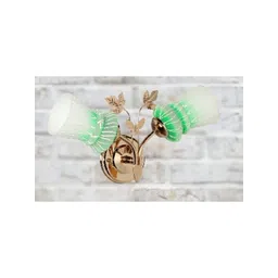 1ST TIME Green & Green Textured Metal Traditional Frustum Shaped Wall Lamp-picture-30