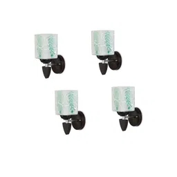 1ST TIME Green & White Set Of 4 Glass Traditional Cylinder Shaped Wall Lamp-picture-26