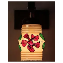 1ST TIME Multicoloured & Red Printed Wood Contemporary Abstract Shaped Shaped Wall Lamp-picture-21
