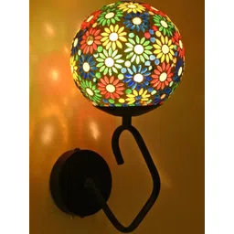 1ST TIME Multicoloured Textured Glass Spherical Shaped Wall Lamp-picture-37